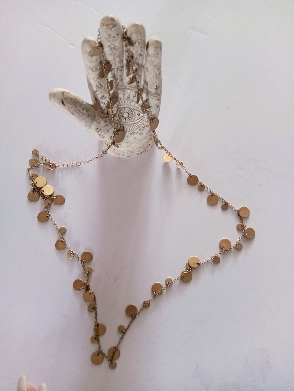 Lia Sophia Gold Disc Necklace